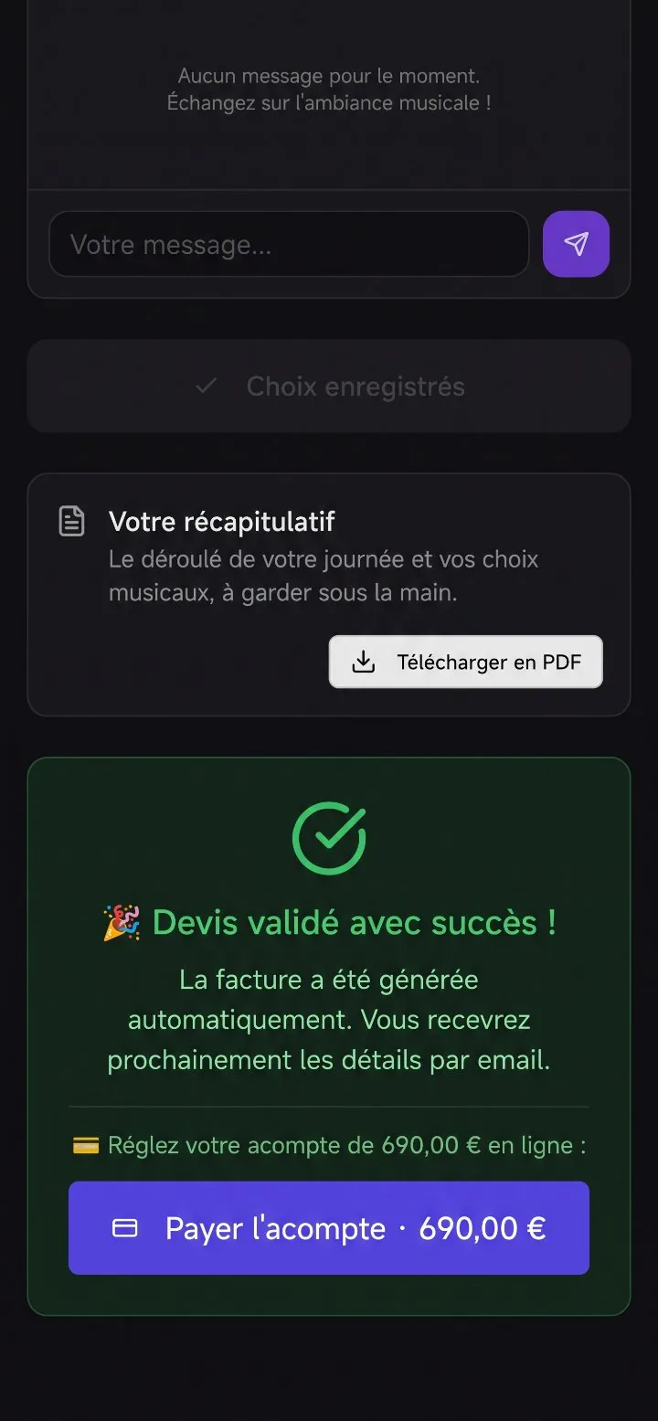 Devis validé